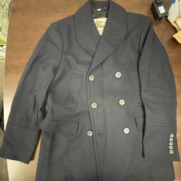 Burberry Other - Burberry Men’s Wool Navy Blue Peacoat Size 42 US / 52 UK